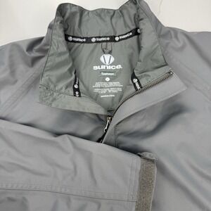 Sunice Typhoon Waterproof Rain Jacket Mens Large Gray Long Pockets Golf‎